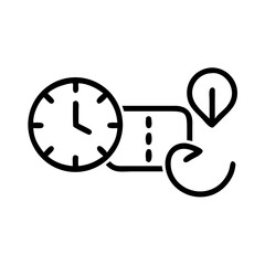 Poster - Time and process, isolated on white, for design projects
