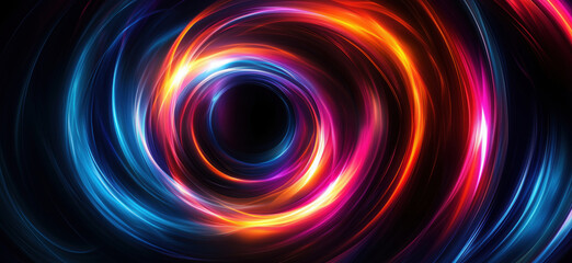 Poster - colorful swirling light patterns creating a mesmerizing vortex effect.