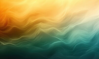 Poster - abstract wavy background with warm orange and cool teal tones for artistic designs