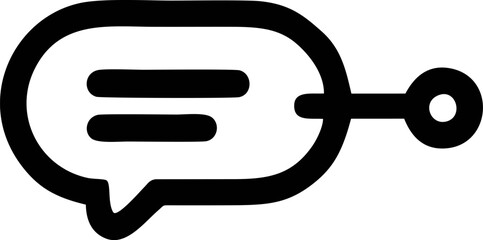 Poster - Chat bubble with a connected dot