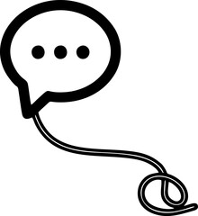 Poster - Looping chat bubble evokes modern communication