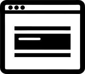 Poster - Website window with blank content elements