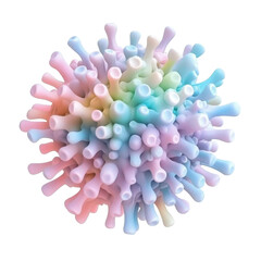 Poster - Colorful abstract sculpture resembling a coral reef, showcasing pastel hues and intricate patterns, perfect for modern decor