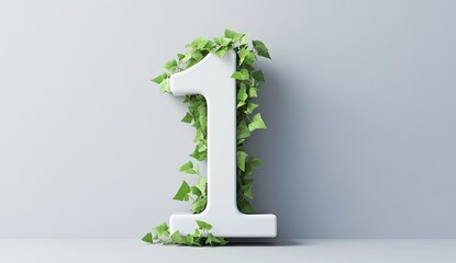 Poster - Number one, surrounded by ivy