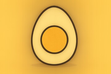 Poster - Stylized Representation of an Avocado With Vibrant Background Showcasing Its Internal Structure Generative AI