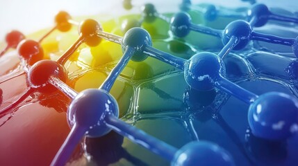 Poster - Colorful Chart Depicting the Diversity of Bacteria in a Scientific Visual Representation for Educational and Research Purposes