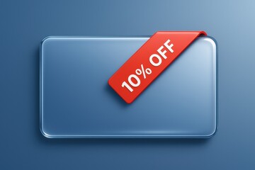 Aufkleber - Discount Offer for Shopping Promotion With Transparent Background Showcasing 10 Percent Off Generative AI