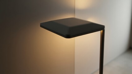 Poster - Smart Corner Floor Lamp. Brightening corner. Trend product close-up. Smart floor lamp illuminates darkened corner, brightening its space with modern design and technology.