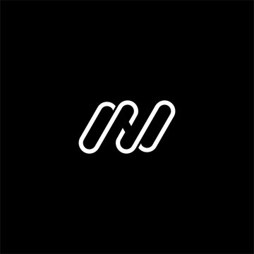initial H logo design on black background