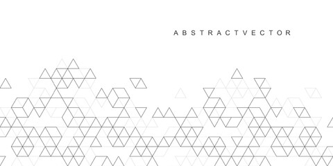 Poster - Modern abstract texture background with triangle and hexagonal shapes. Hexagonal geometric pattern for poster, header, web banner, footer, website, presentation