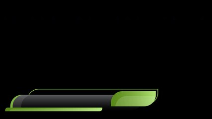 Wall Mural - Lower third banner animation. Lower third bar template for breaking news, television, video and media channels. Interface template. Transparent background with alpha channel