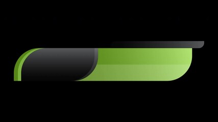 Wall Mural - Lower third banner animation. Lower third bar template for breaking news, television, video and media channels. Interface template. Transparent background with alpha channel