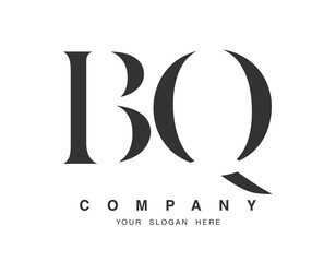 Aufkleber - BQ logo design. Initial letter b and q serif font style. Creative classic company name typography. Trendy logotype or identity.