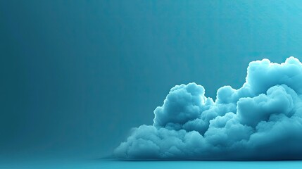 Poster - Realistic blue clouds floating across an expansive and open sky
