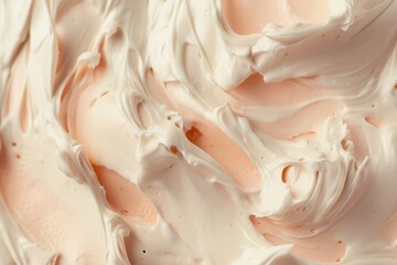 Aufkleber - Abstract depiction of thick cream swirl, capturing textures and colors of light peach. Ideal for backgrounds or design elements