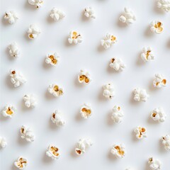 Aufkleber - Popcorn Delight: A pattern of popped kernels, perfect for movie nights or a tasty snack.  Light, airy, and ready to enjoy!