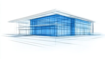 Poster - Blueprint of a House Construction for Architecture and Real Esta