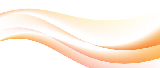 Poster - yellow gradient wave curve shape design transparent background