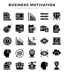 Business Motivation icons set. Vector illustration.