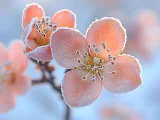 frosty floral close-up
