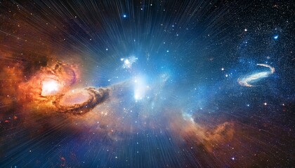 nebula and galaxies in space abstract cosmos background