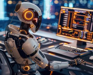 robot working computer technology