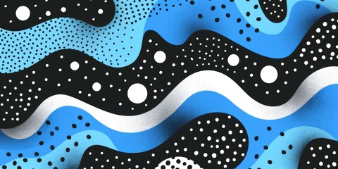 Poster - The close up of the abstract picture of the colourful memphis pattern wallpaper, memphis pattern is the design style that vibrant and mix of geometric shapes, bold colors, and playful patterns. AIG51.