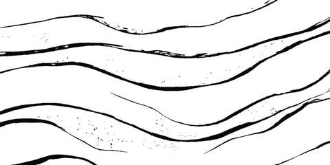 Aufkleber - Abstract black wavy lines on transparent background. Black flowing wave lines set on white and transparent background. Line wavy abstract vector background. Curve wave. Line art striped graphic