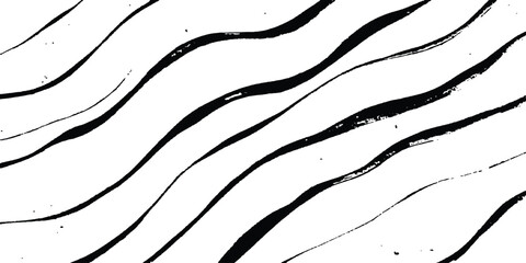 Aufkleber - Abstract black wavy lines on transparent background. Black flowing wave lines set on white and transparent background. Line wavy abstract vector background. Curve wave. Line art striped graphic