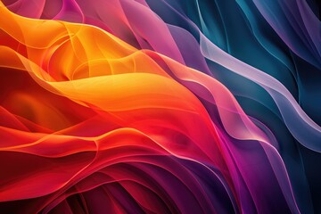 Poster - Vibrant diagonal brush stroke with splashes of color on a dark background. Background image of vibrant color wavy gradient line and digital wave with black background. Fluid and liquid pattern. AIG51.