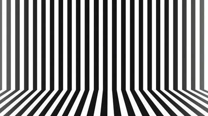 Poster - creating an immersive experience with contrasting black and white vertical stripes in a modern art s