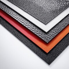 Poster - Textured Surfaces in Multiple Colors and Patterns Displayed in Layers for Creative Design and Background Use