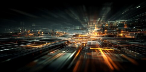 Poster - Generative ai technology used to create abstract digital background for stock and other applications