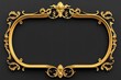 © Fitri - Ornate gold frame, oval shape, detailed carvings, dark background
