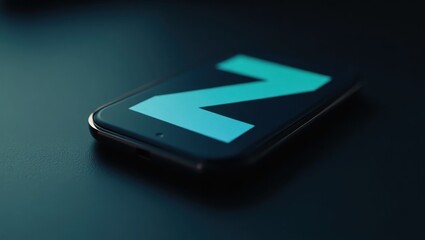 Poster - Zsh. Mobile Typing Keyboard. Trend product close-up. Single letter Z on phones typing keyboard holds emotional significance and everyday life importance.
