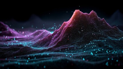 Poster - The background features an abstract technological theme, including stock science elements, big data visualization, and 3D rendering