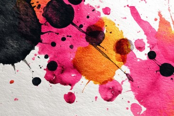 Poster - Creative Abstract Ink Blots Perfect for Sketching Backgrounds and Artistic Inspiration in Vibrant Colors and Dynamic Shapes Generative AI