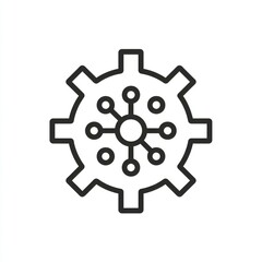 Poster - Isolated digital technology gear icon concept on a white background