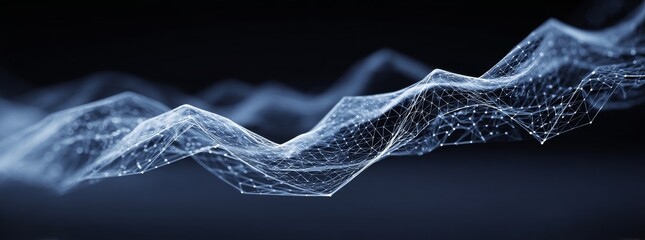 Poster - A futuristic background with blue technology theme and available copy space, representing an abstract data center, server, internet, and speed, through a 3D rendering of a HUD tunnel and display