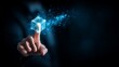 © Danila - A hand touching a block chain represents the connection being made within the blockchain network, where financial technology meets virtual reality