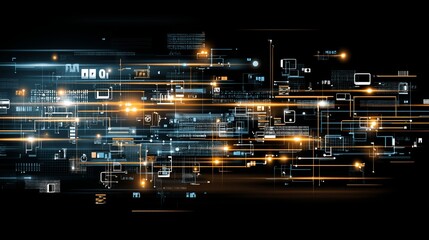 Poster - The background of a web page or PPT is a technology abstract graphic poster