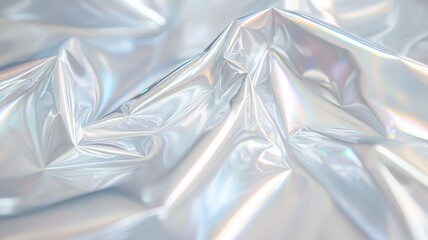 Poster - Holographic pastel rainbow fabric shimmering with effect, iridescent an resembling the enchanting skin of a unicorn in vibrant colors
