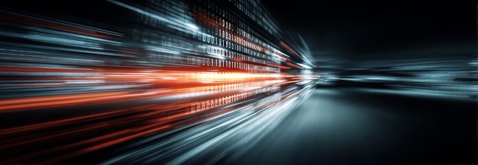 Poster - A 3D illustration of a computer script banner is set against an abstract technology background that includes programming code for software developers