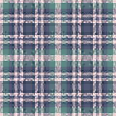 Poster - seamless plaid pattern in teal, blue and pink hues. classic textile design, perfect for fashion, int