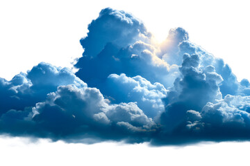 Wall Mural - Beautiful soft clouds with sunlight peeking through at sunrise