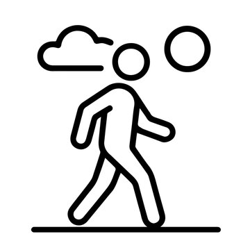 Icon man walking in nature on a white background vector
Vector icon