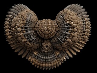 Poster - Growth of a fractal plant is illustrated in a digital artwork where the plant has a feathery light texture