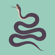 © Dionysius - Elegant Isolated Snake Vector Illustration on Aqua Background