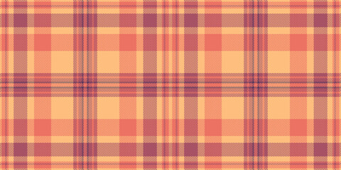Poster - warm autumnal plaid pattern in muted peach, orange, and purple tones. perfect for textile designs, f