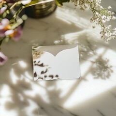 Aufkleber - Greeting card with floral background and a central heart shape featuring blank space for personalized messages or quotes.

